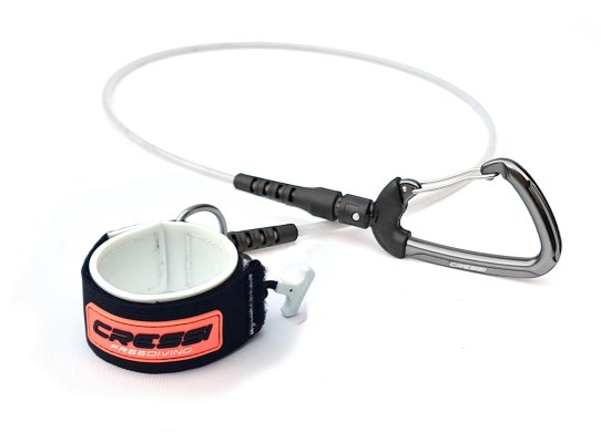 Cressi Lanyard de Apnea con Muñequera de Silicona