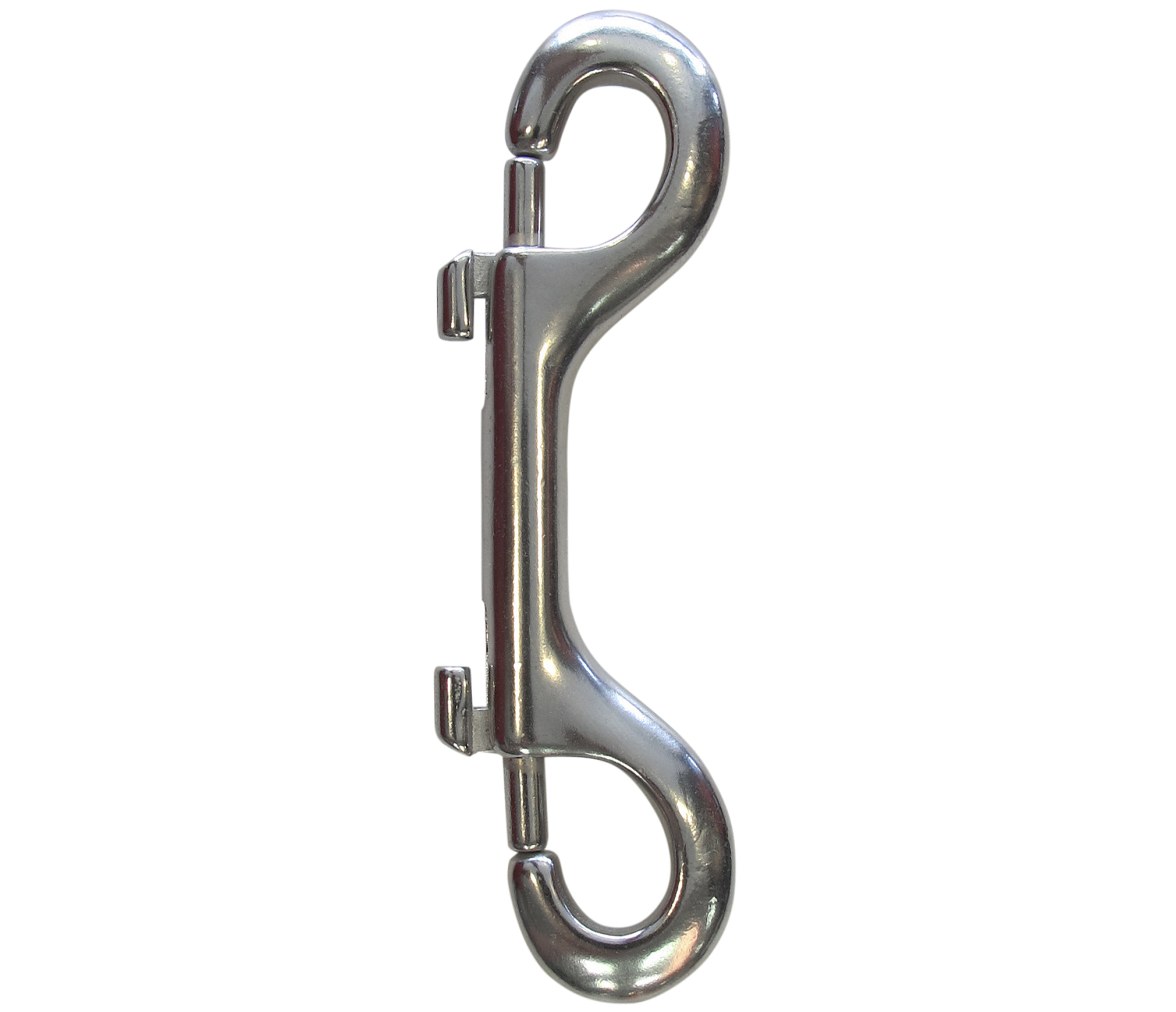 Cressi Mosquetón Doble de Acero Inoxidable AISI 316 de 105 mm