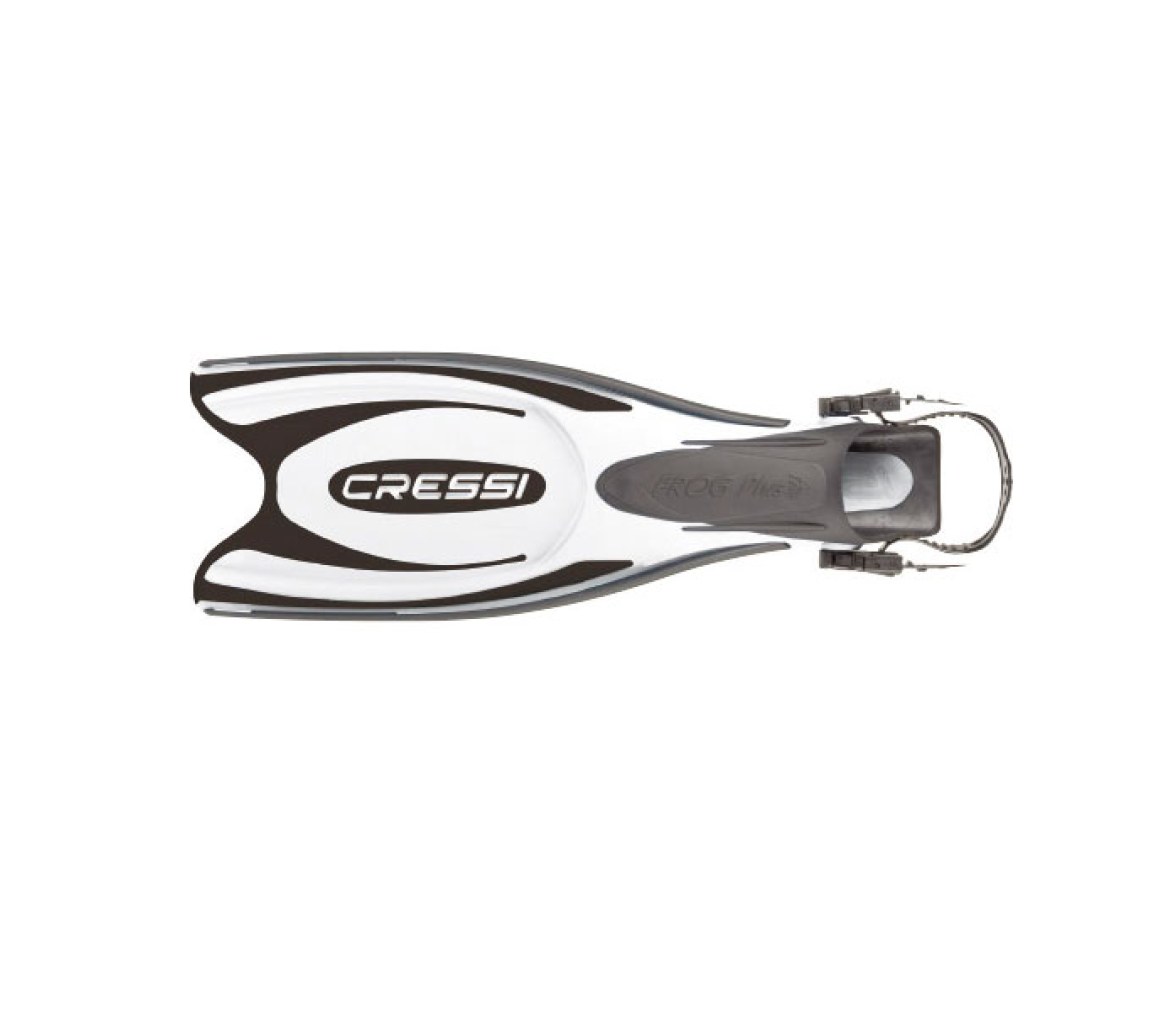 Cressi Aletas Regulables Frog Plus Blanco-Negro