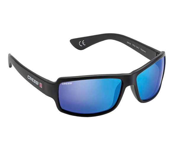 Cressi Gafa de Sol Ninja Floating Polarizada Espejo Azul