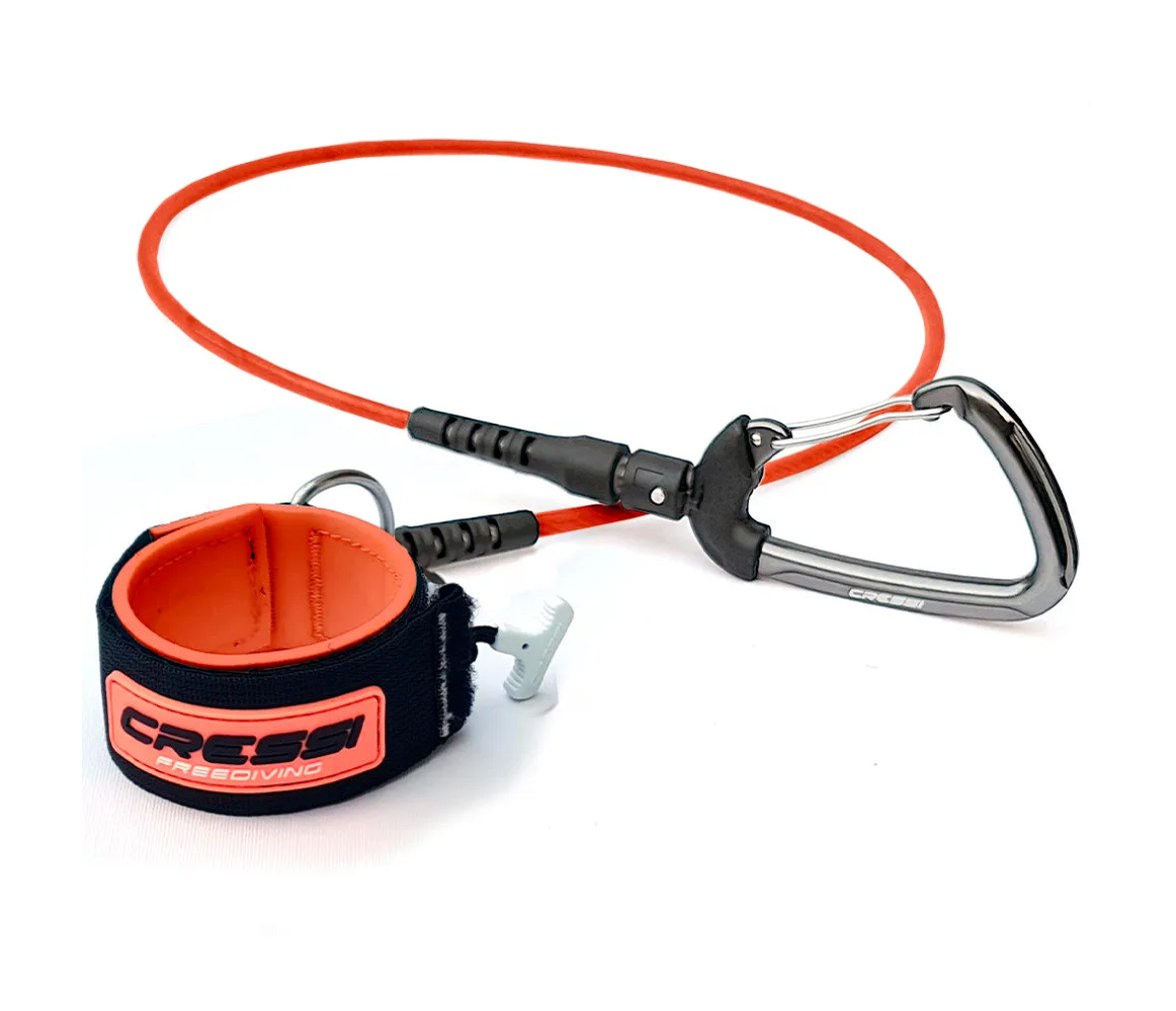 Cressi Lanyard de Apnea con Muñequera de Silicona