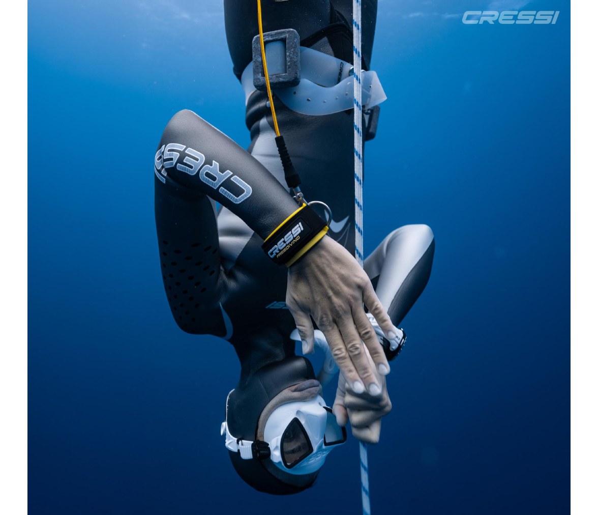 Cressi Lanyard de Apnea con Muñequera de Silicona