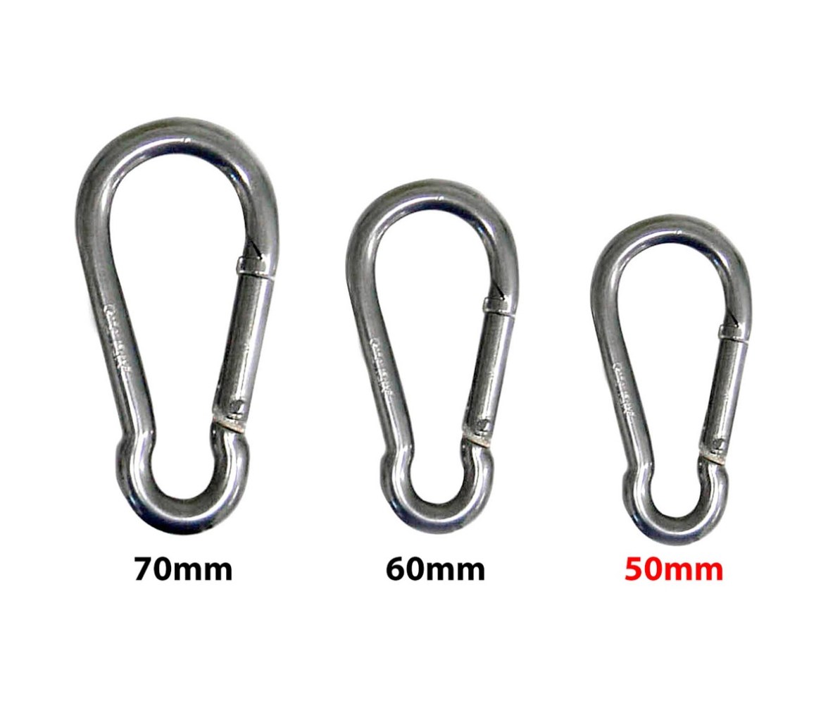 Cressi Mosquetones de Acero Inoxidable AISI 316