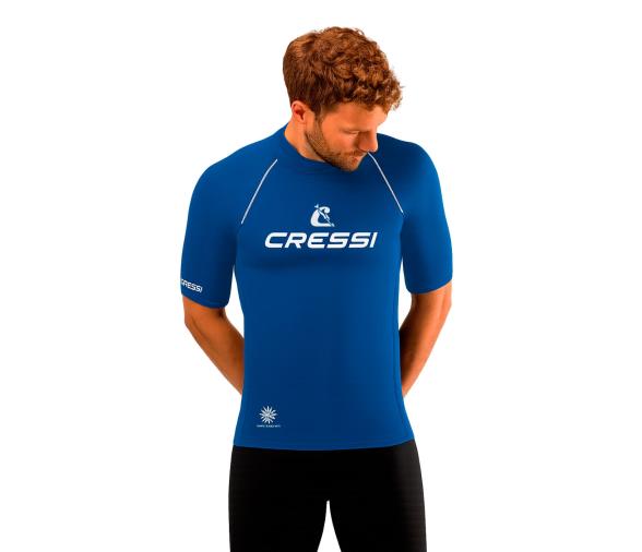 Cressi Rashguard 2024 Hombre Manga Corta Azul Marino