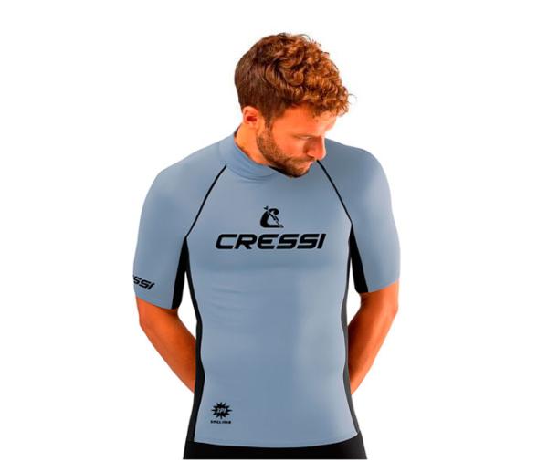 Cressi Rashguard 2024 Hombre Manga Corta Gris