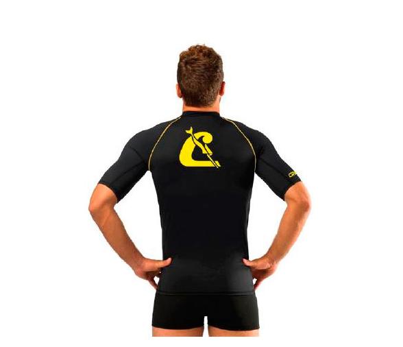 Cressi Rashguard 2024 Hombre Manga Corta Negro