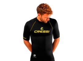 Cressi Rashguard 2024 Hombre Manga Corta Negro