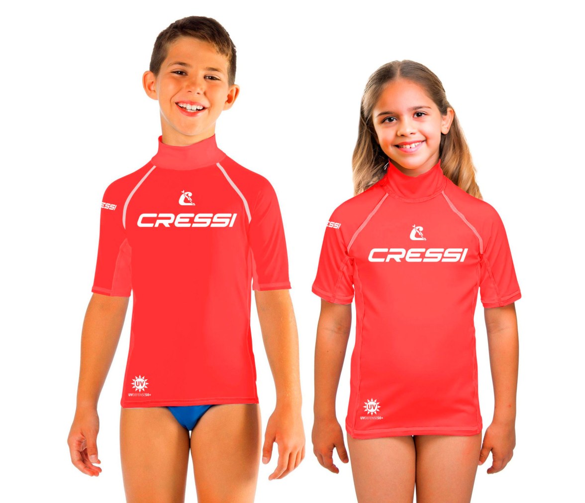 Cressi Rashguard 2024 Infantil Manga Corta Naranja Fluor