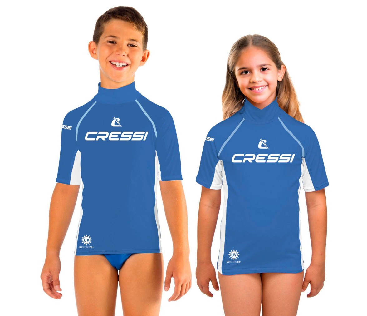 Cressi Rashguard 2024 Infantil Manga Corta Azul