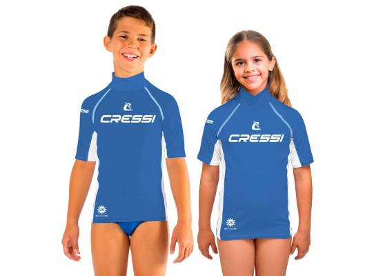 Cressi Rashguard 2024 Infantil Manga Corta Azul