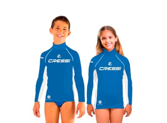 Cressi Rashguard 2024 Infantil Manga Larga Azul