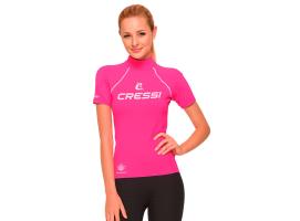 Cressi Rashguard 2024 Mujer Manga Corta Fucsia