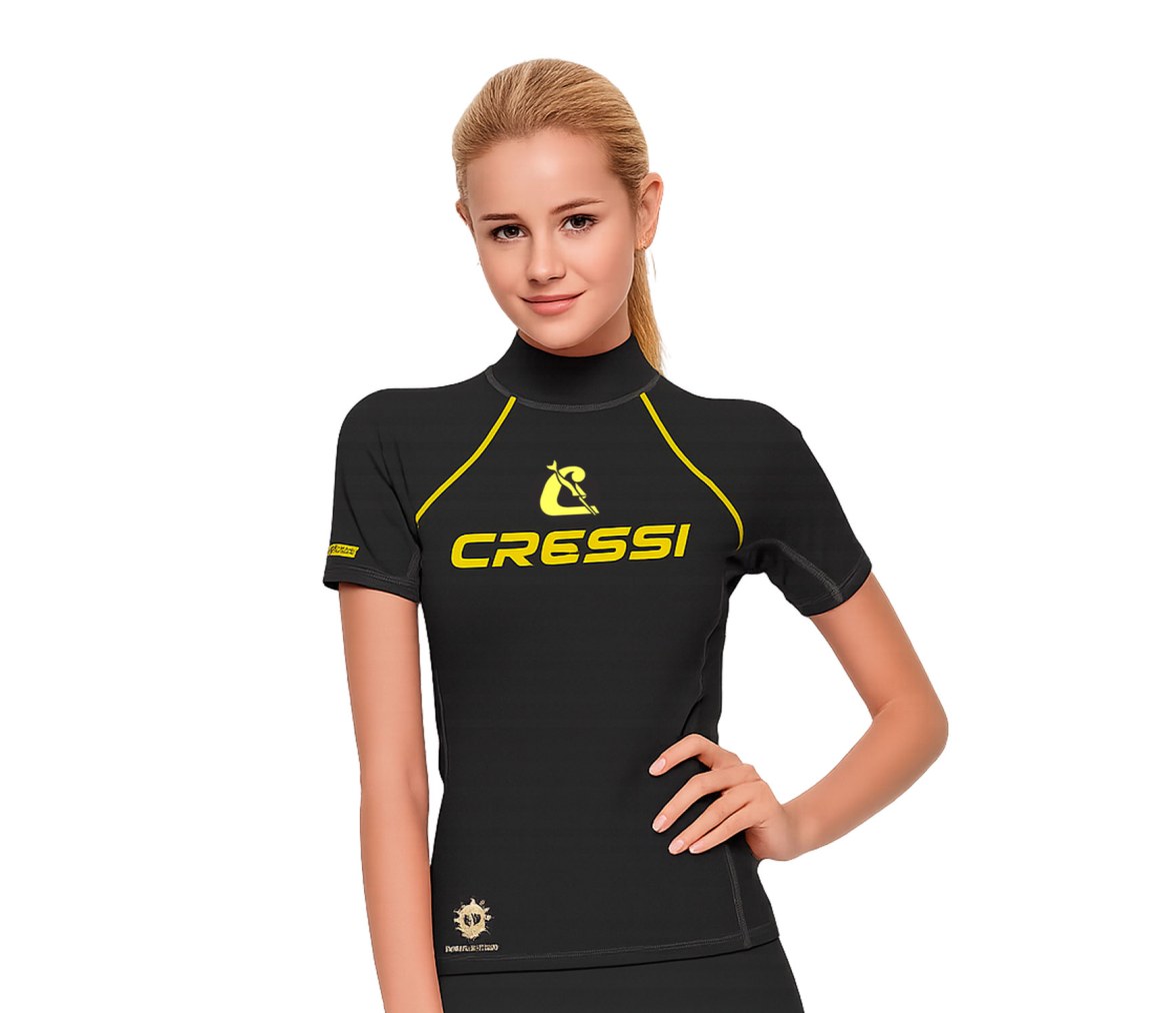 Cressi Rashguard 2024 Mujer Manga Corta Negro