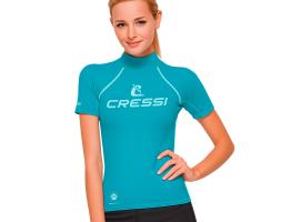 Cressi Rashguard 2024 Mujer Manga Corta Turquesa