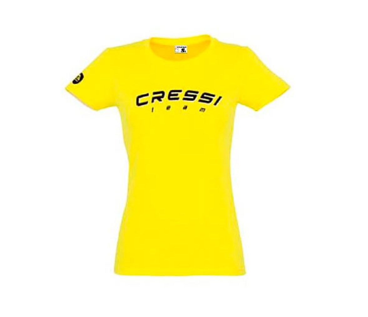 Cressi Team Camiseta Mujer Amarillo y Negro