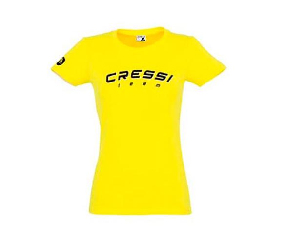 Cressi Team Camiseta Mujer Amarillo y Negro