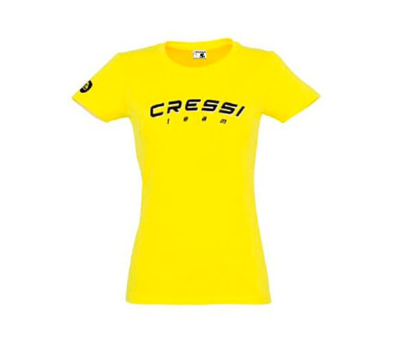 Cressi Team Camiseta Mujer Amarillo y Negro