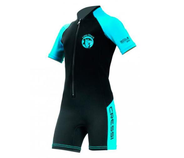 Cressi Monoshort Little Shark 2 mm Azul