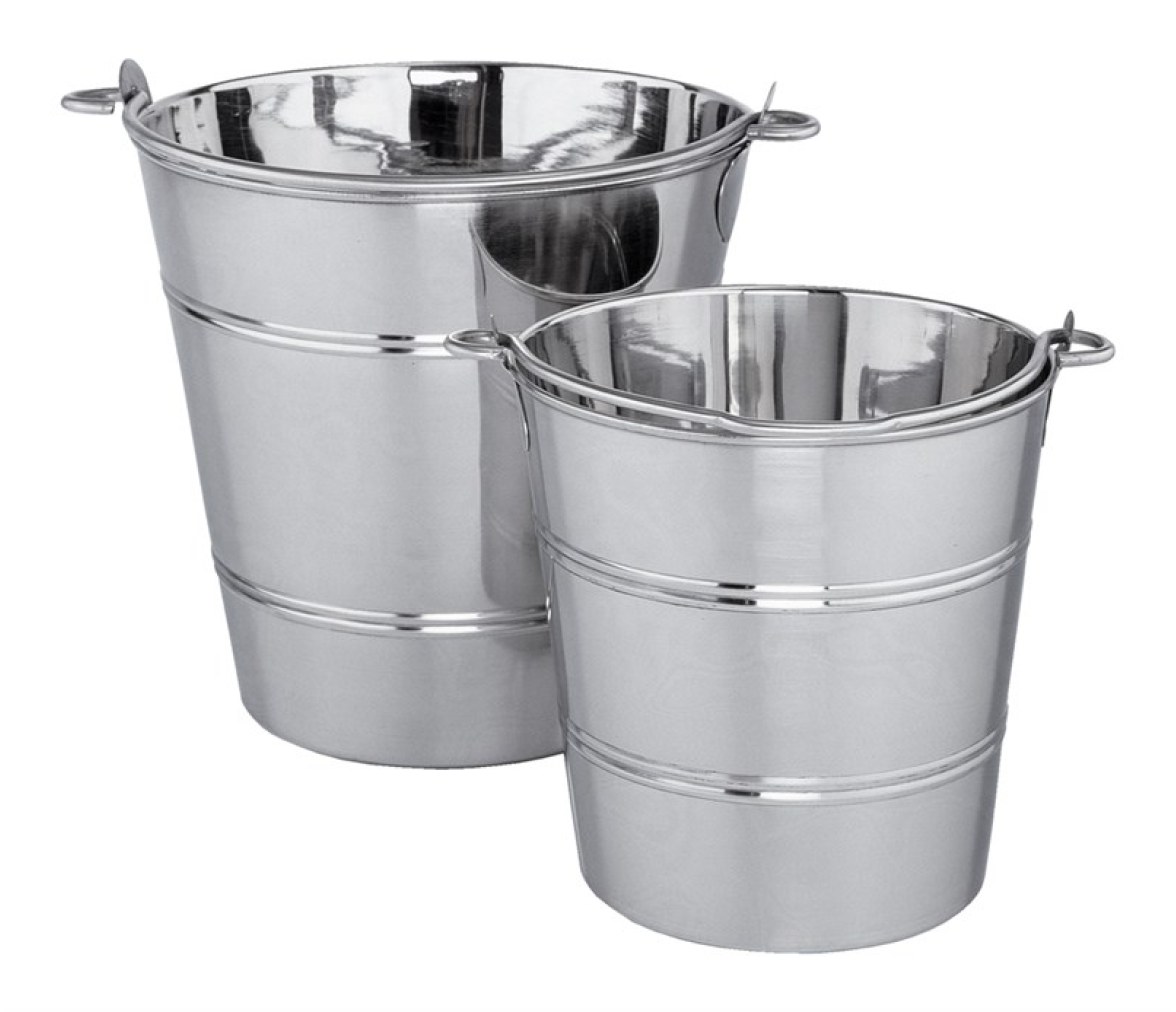 Cubo de Acero Inoxidable Pulido 6 Litros