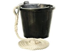 Bucket Pail 8L Rubber with Handle in SS