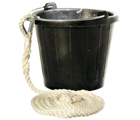 Bucket Pail 8L Rubber with Handle in SS