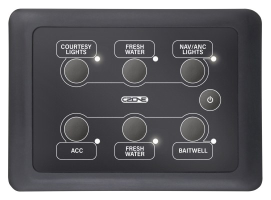 Czone Teclado estanco de 6 botones horizontal