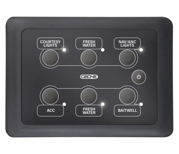 Czone Teclado estanco de 6 botones horizontal