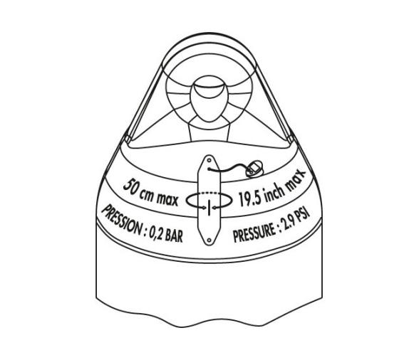 Defensa Performance Blanco-Negro con Cabo Plastimo