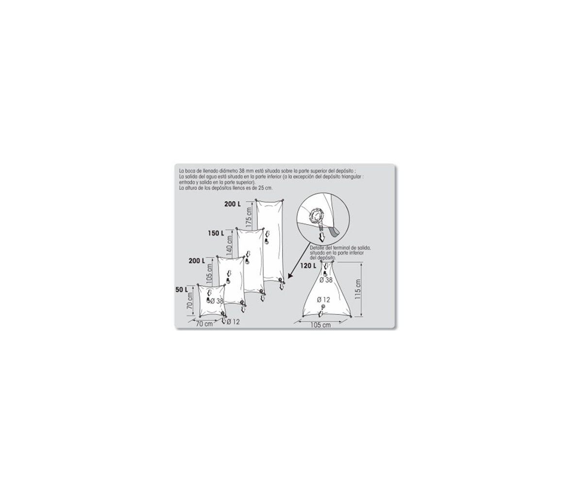 Deposito Agua Potable Flexible 100 Litros Plastimo
