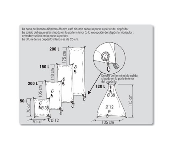Deposito Agua Potable Flexible 50 Litros Plastimo
