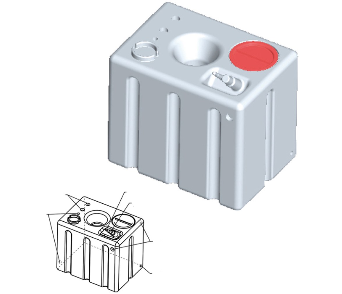 Horizontal Rigid Tank for Drinkable Water