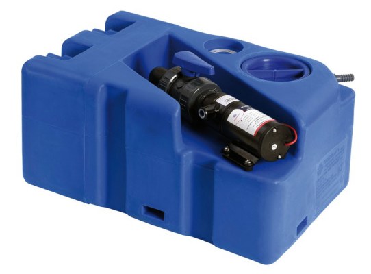 Black water tank with maceratos and hose connectors 50 L