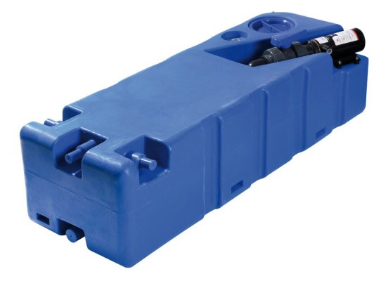 Black water tank with maceratos and hose connectors 91 L
