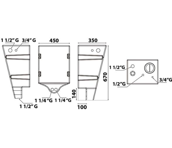 Deposito de Aguas Residuales Montaje en Mamparo