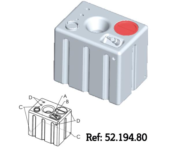 Deposito Rigido Horizontal para Agua Potable