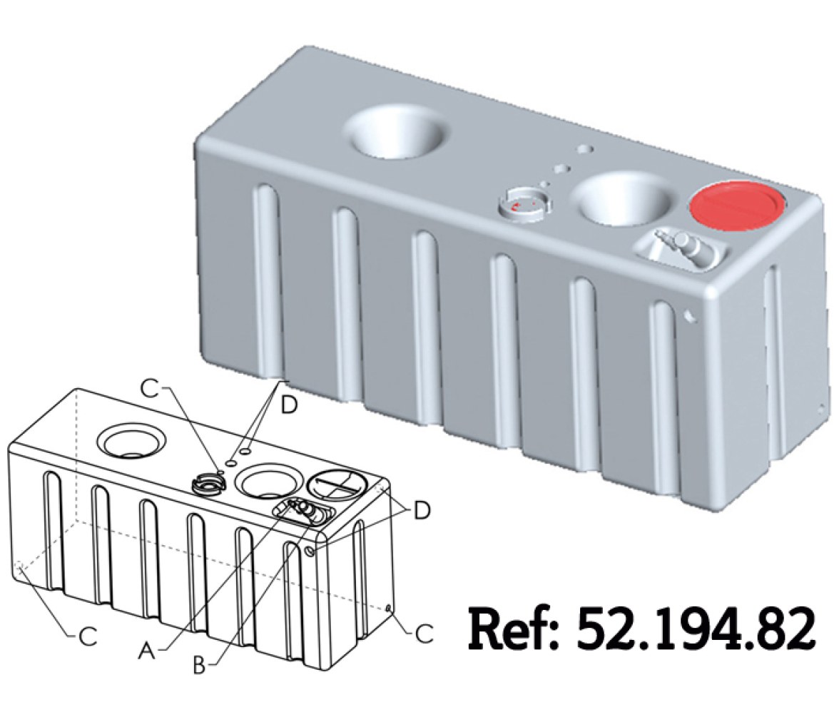 Horizontal Rigid Tank for Drinkable Water