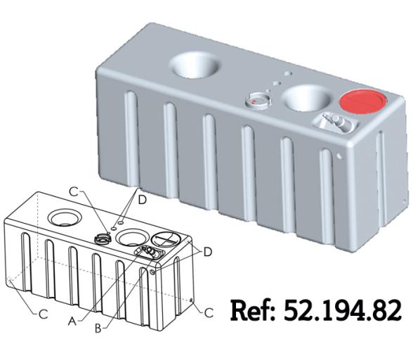 Deposito Rigido Horizontal para Agua Potable