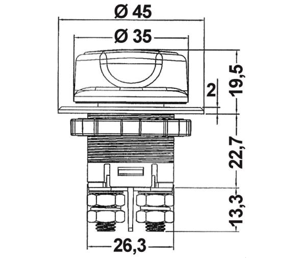 Desconectador de Baterias Compacto
