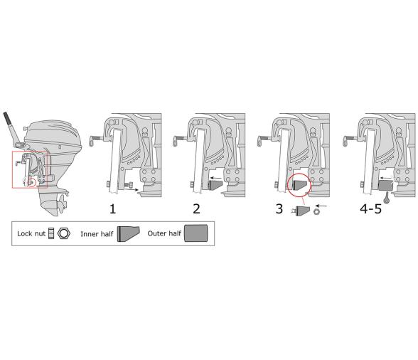 Dispositivo antirrobo Sicurbolt para motores fueraborda