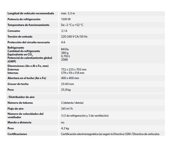 Dometic Aire Acondicionado FreshJet FJX4 1500M