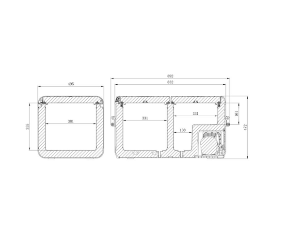 Dometic CFX3 75DZ Refrigerator and Freezer Compressor Dual Zone