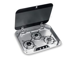 Dometic Cocina de Tres Fuegos con Tapa de Cristal