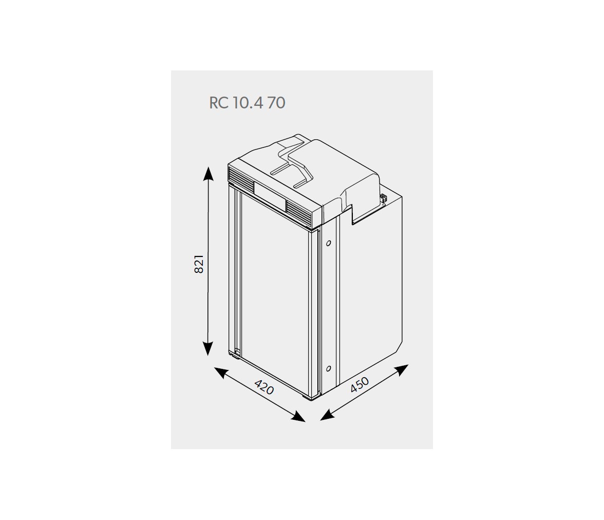 Dometic Fixed Compressor Refrigerator RC 10.4T 70