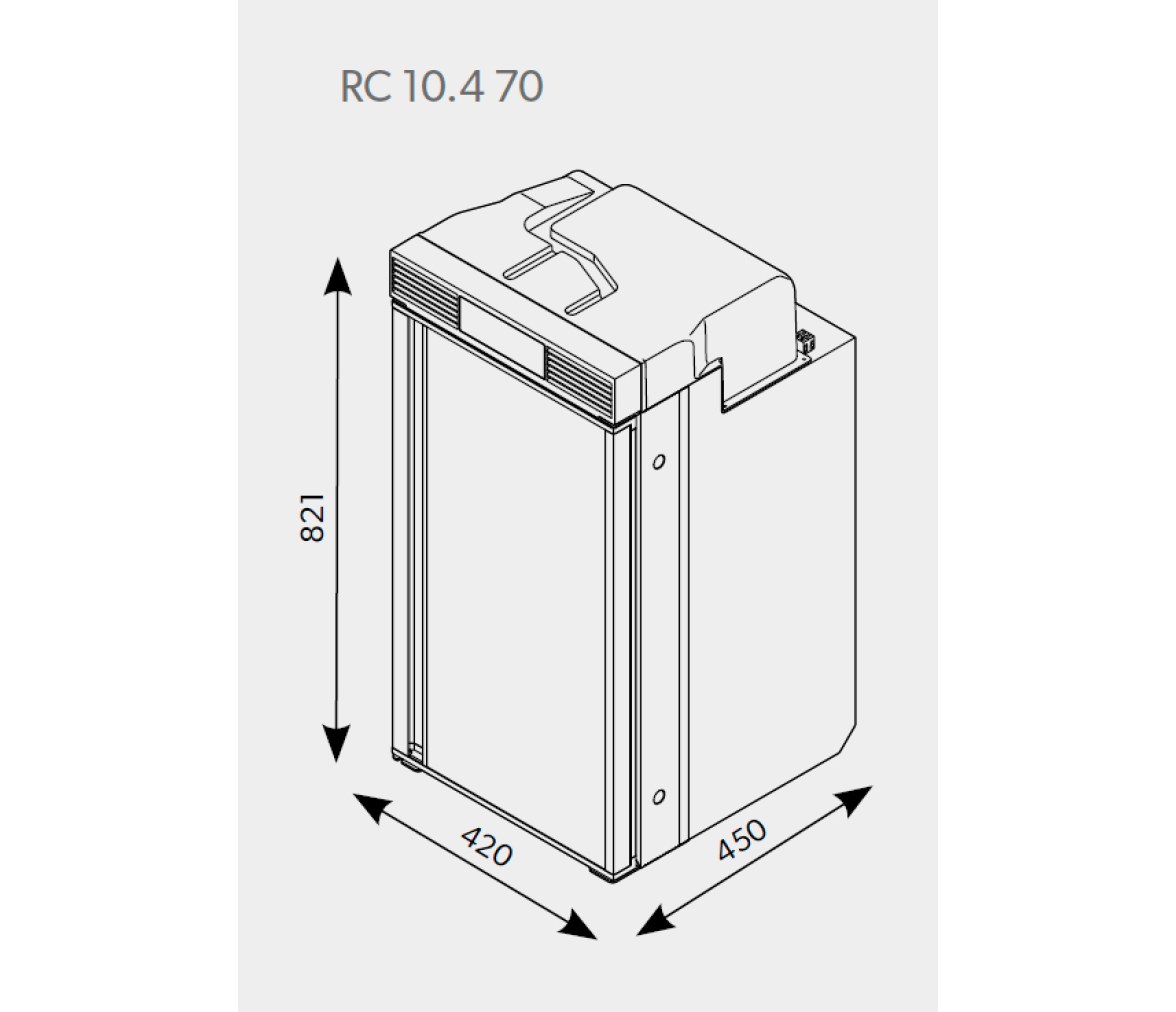 Dometic Nevera Fija de Compresor RC 10.4T 90