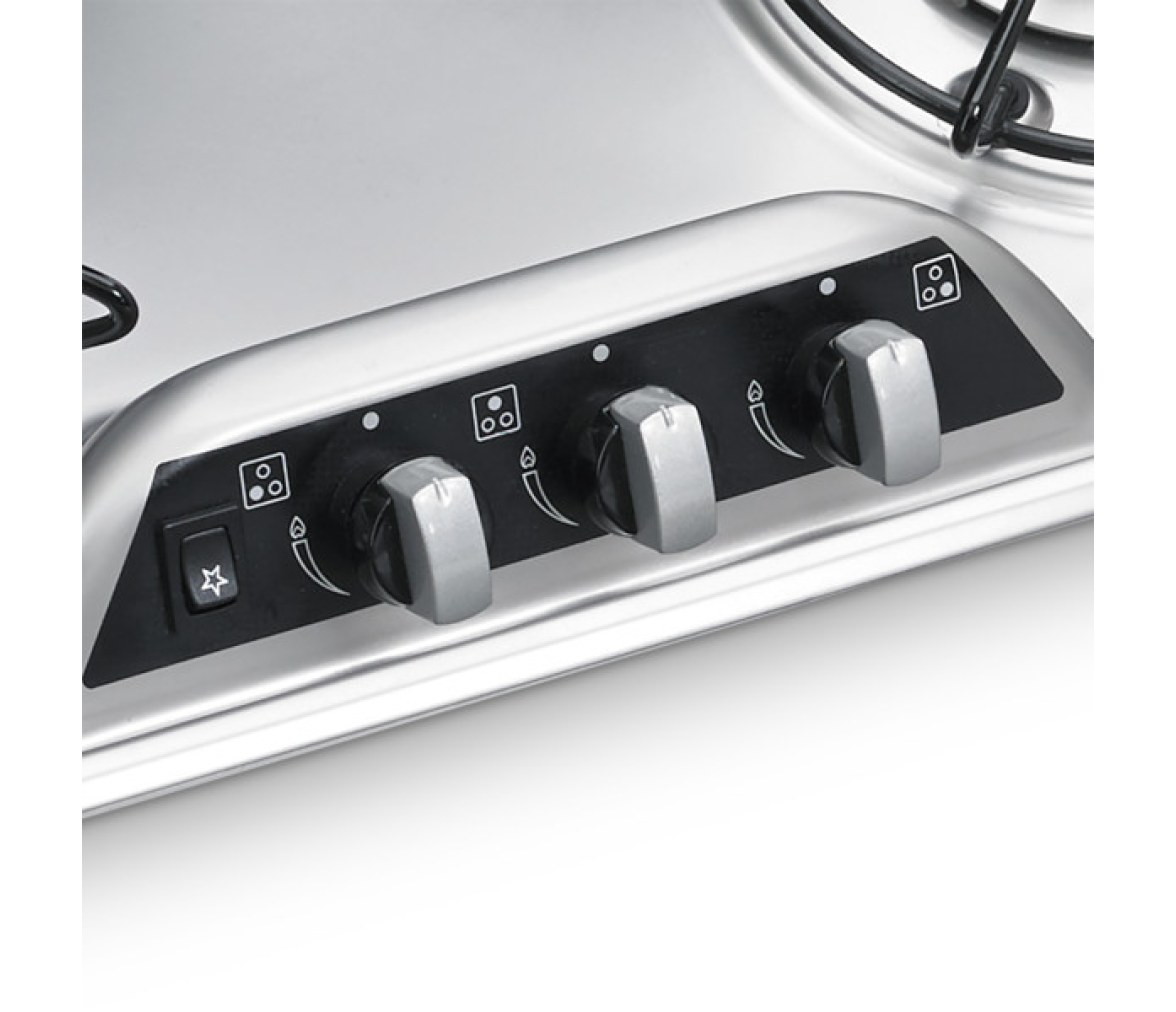 Dometic Cocina 3 Quemadores Tapa de Vidrio HBG 3440