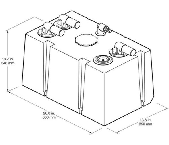 Dometic Deposito Aguas negras DHT61L