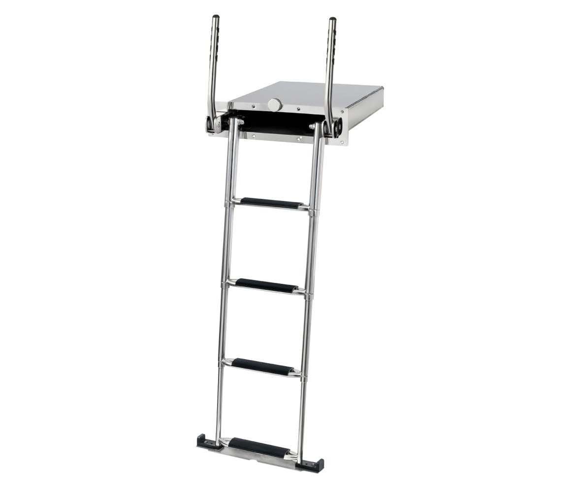 Douglas Marine Escalera Telescópica Evo2 con Doble Asa Automática