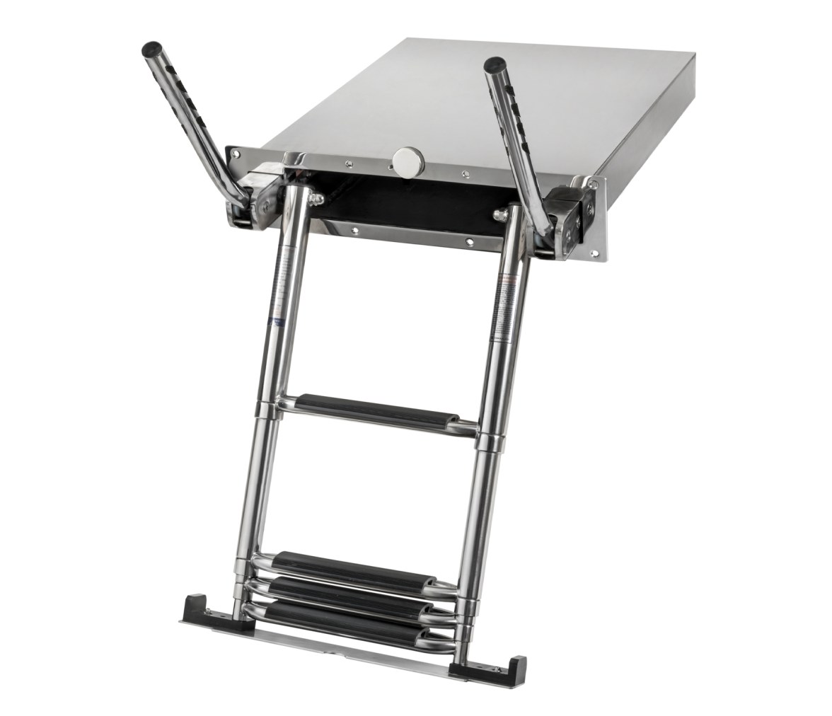 Douglas Marine Escalera Telescópica Evo2 con Doble Asa Automática