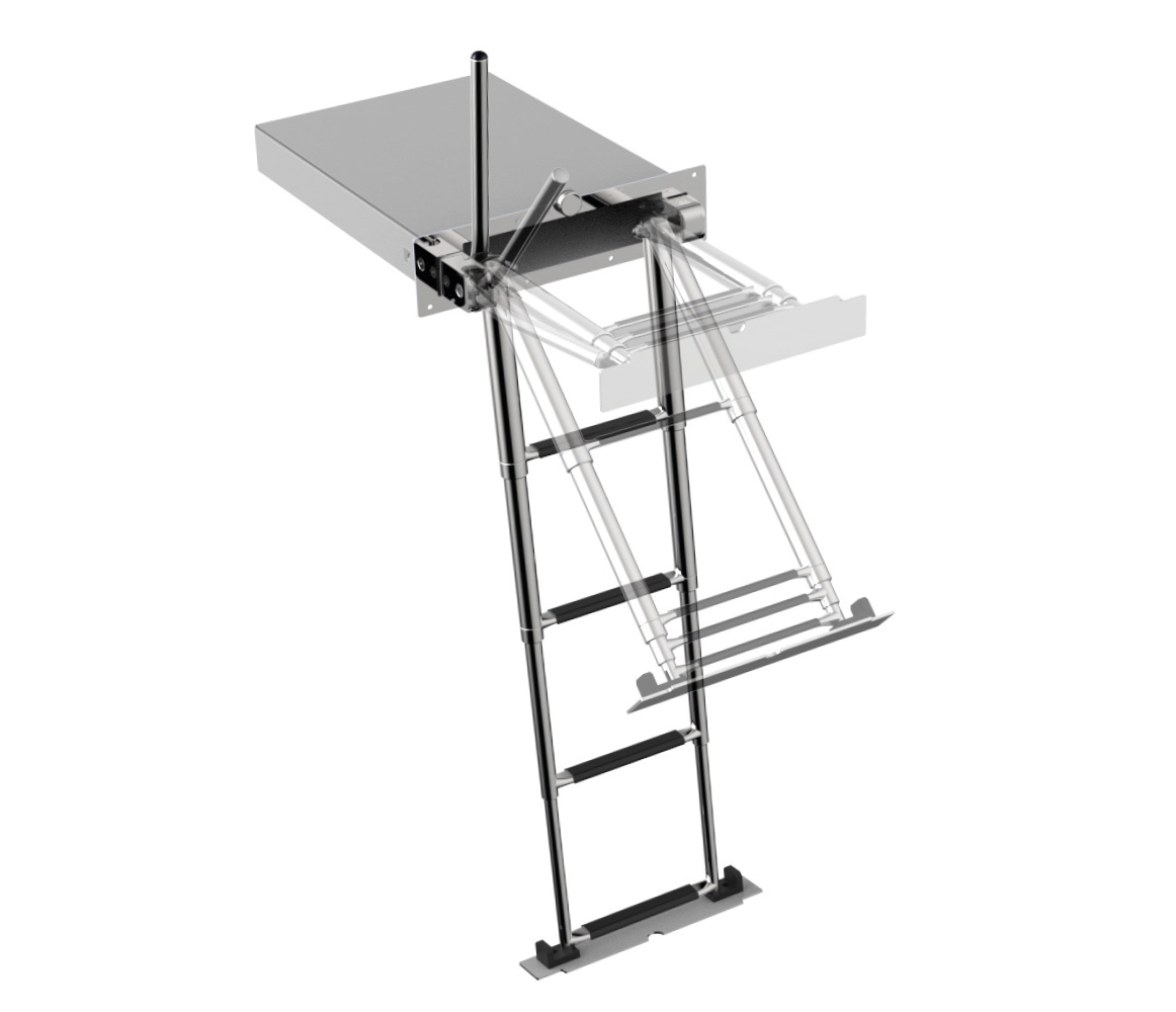 Douglas Marine Escalera Telescópica One con Asa Automática
