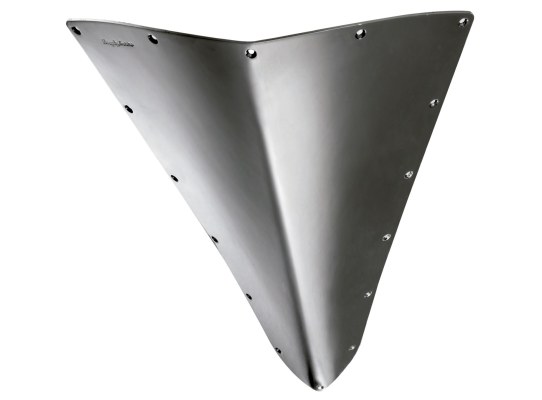 Mirror polished bow shield in SS 340x 520mm